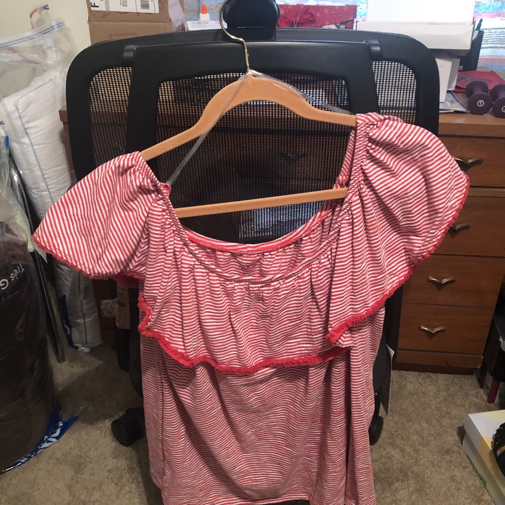 Plus Size Off the Shoulder Shirt